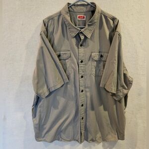 Wrangler Men's Grey Short Sleeve Shirt Size 3XL